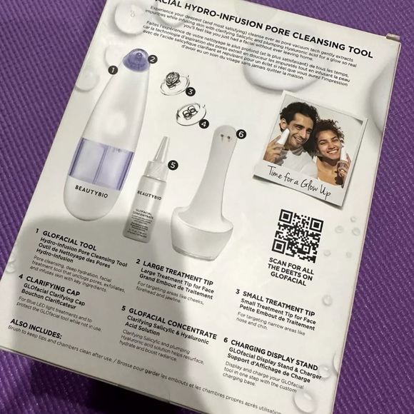 BeautyBio GLOfacial $199 Value Deep Pore Cleansing Tool + Blue LED Clarifying - Picture 3 of 4